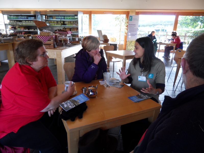 Jayne, Jean, Slimbridge volunteer and Phillip in restaurant